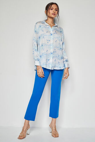 Floral Waves Top, Blue, image 2
